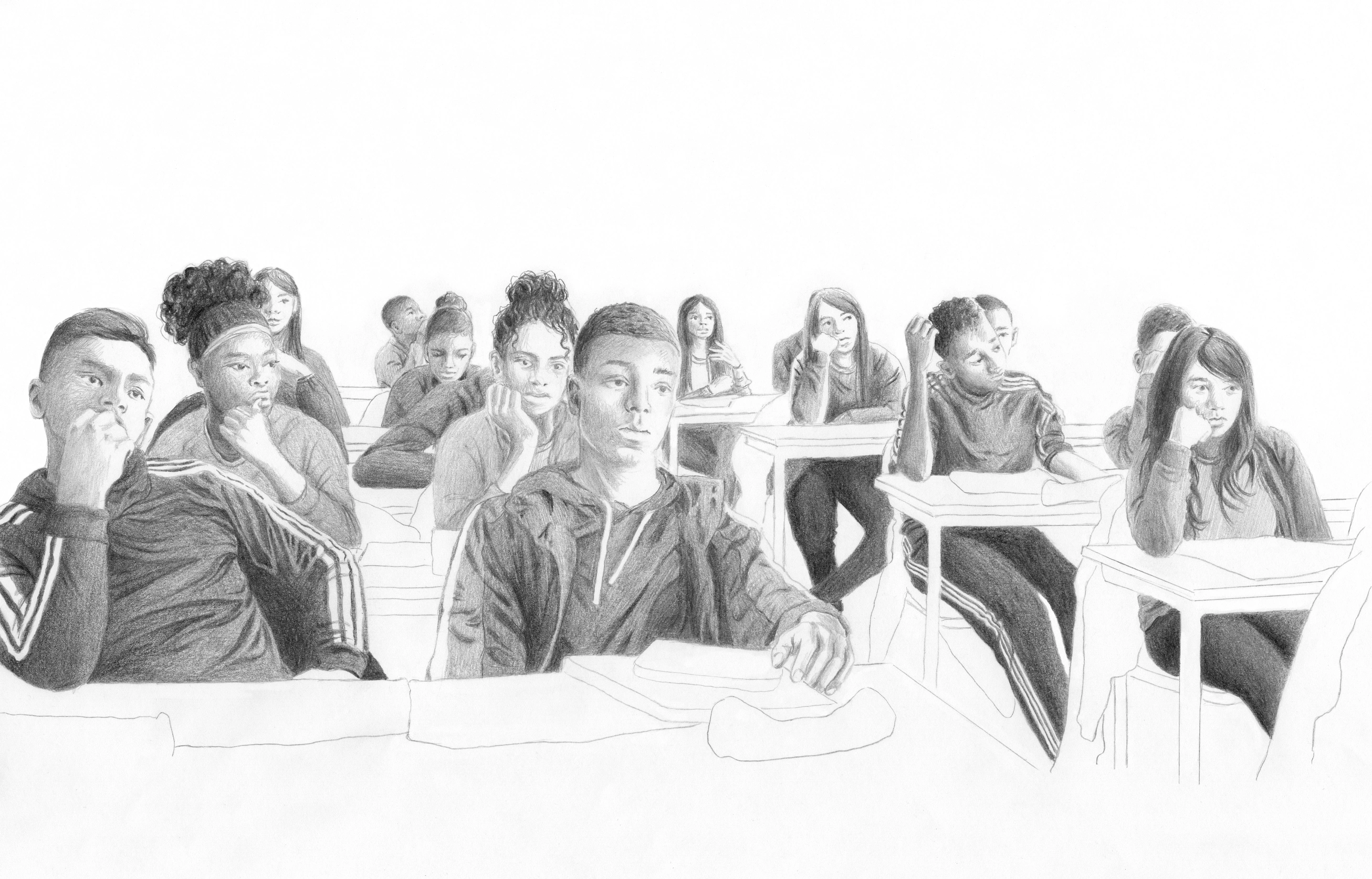 Les élèves en cours de français
